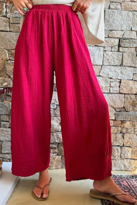 Santos Cushion Cotton Quirky Pant Sangria